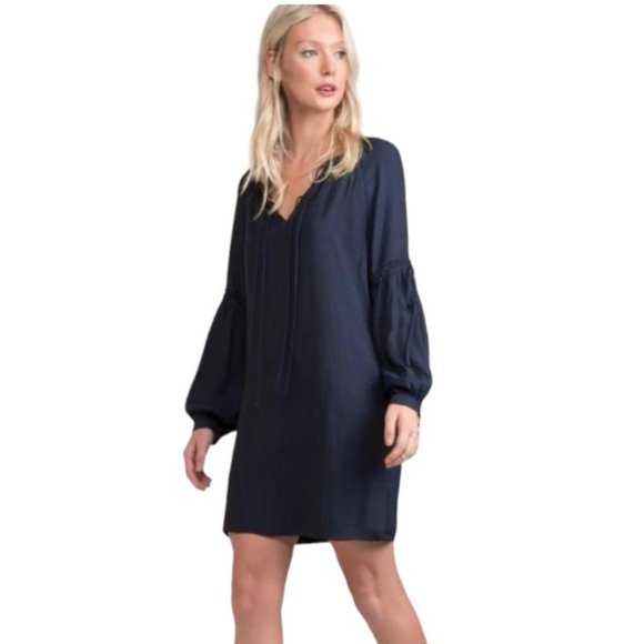 Greylin Small Blue Long Raglan Sleeve Darla Shift Dress EUC - Picture 1 of 8